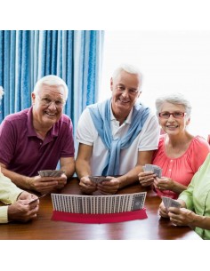 Porta carte da gioco pieghevole con doppio alloggio