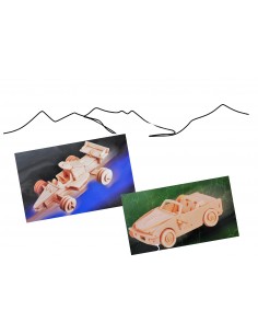 Set Auto da corsa 3D 2 pz