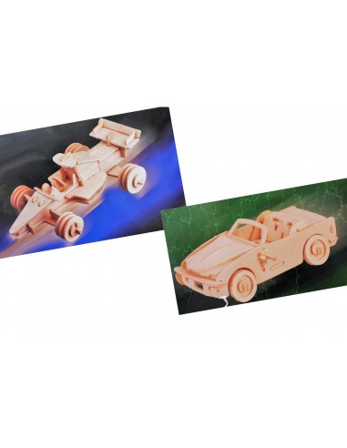 Set Auto da corsa 3D 2 pz