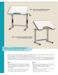 Tavolo Antopometrico senza manovella estraibile