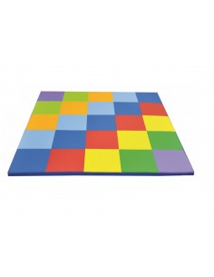 Tappeto Arlecchino con 8 cubi colorati