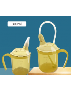 Tazza con manico, becuccio e cannuccia da 300 ml