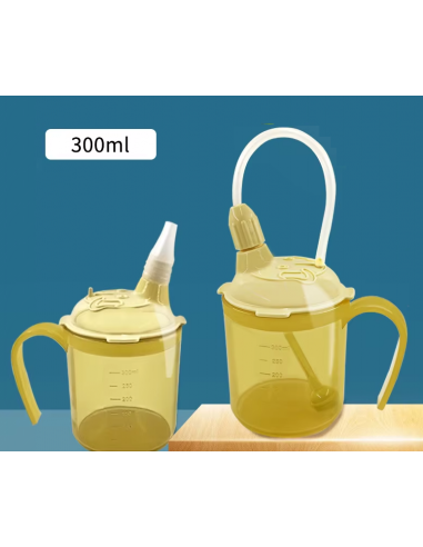 Tazza con manico, becuccio e cannuccia da 300 ml