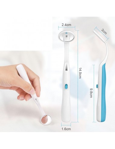 Specchio laringeo ergonomico con luce