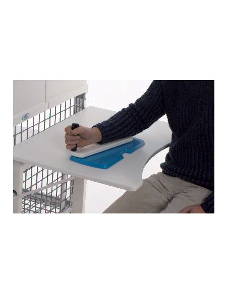 Sussidio riabilitativo con manopola per mano, polso, gomito e spalla