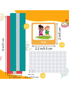Programma visivo giornaliero con 60 carte attività e supporti