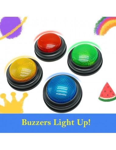 Set di 4 Buzzer Luminosi e Sonori – Giochi Educativi per Bambini