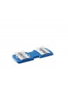 Sussidio riabilitativo con fibbia a clip e cerniera per esercizi di presa, forza del pollice e coordinazione mano-occhio.