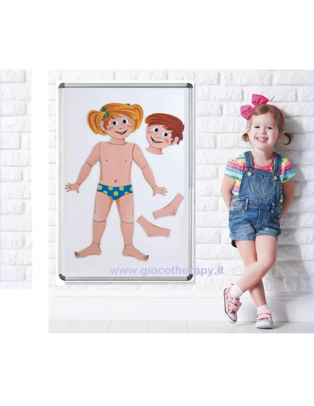 Schema corporeo magnetico con lavagna