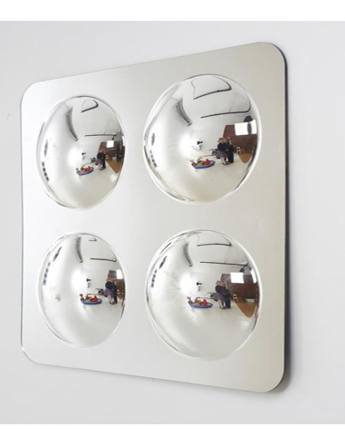 Pannello a specchio acrilico con 4 cupole convesse per aule e nidi