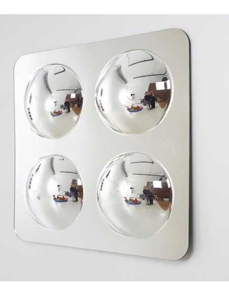 Pannello a specchio acrilico con 4 cupole convesse per aule e nidi