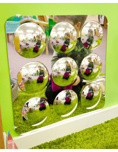 Pannello a specchio acrilico con 9 cupole convesse 780mm per aule e nidi