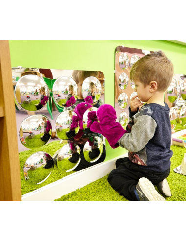 Pannello a specchio acrilico con 9 cupole convesse 780mm per aule e nidi