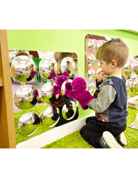 Pannello a specchio acrilico con 9 cupole convesse 780mm per aule e nidi