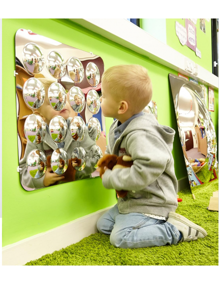 Set Pannelli a specchio acrilico con cupole convesse per aule e nidi