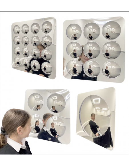 Set Pannelli a specchio acrilico con cupole convesse per aule e nidi