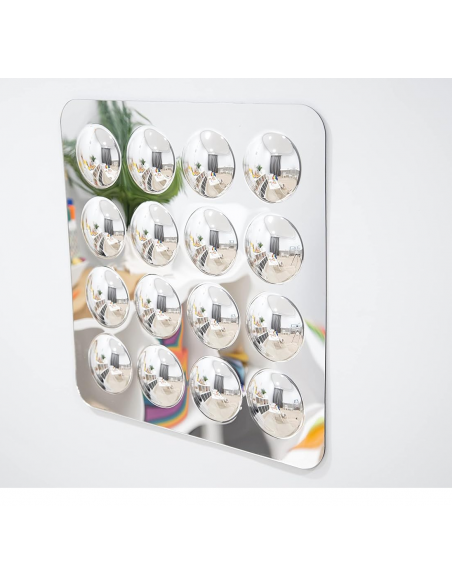 Pannello a specchio acrilico con 16 cupole convesse 490mm er aule e nidi