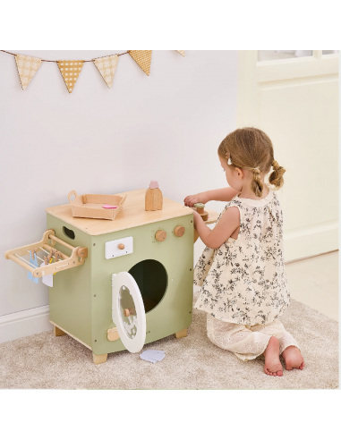 Lavatrice giocattolo in legno PolarB con accessori
