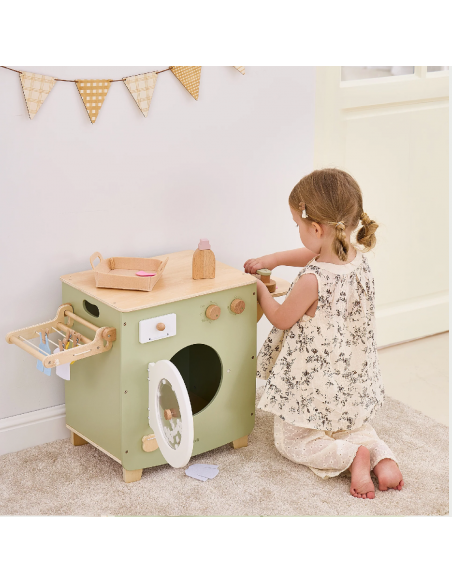 Lavatrice giocattolo in legno PolarB con accessori