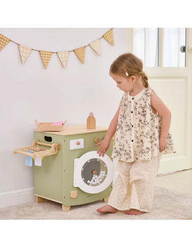 Lavatrice giocattolo in legno PolarB con accessori