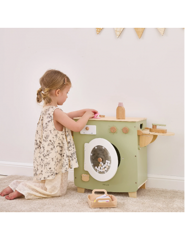 Lavatrice giocattolo in legno PolarB con accessori