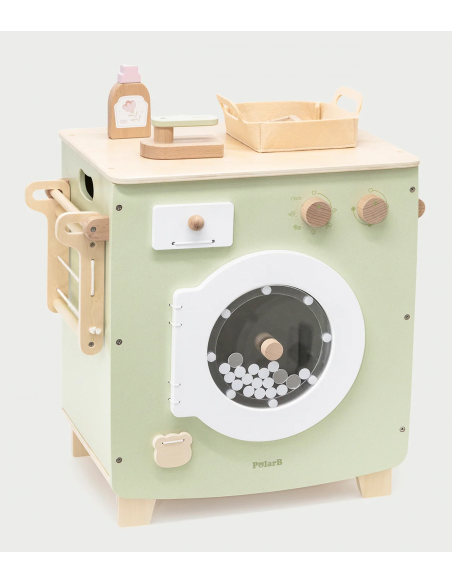 Lavatrice giocattolo in legno PolarB con accessori