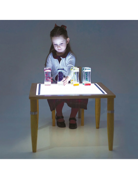 Tavolo Luminoso in Legno con Superficie a LED