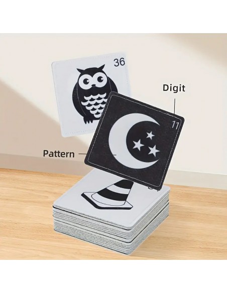 Carte stimolo visivo bianconere per neonati