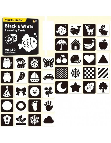 Flashcards in bianco e nero per neonati (0-3 mesi)