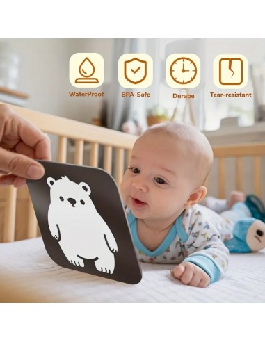 Flashcards in bianco e nero per neonati (0-3 mesi)