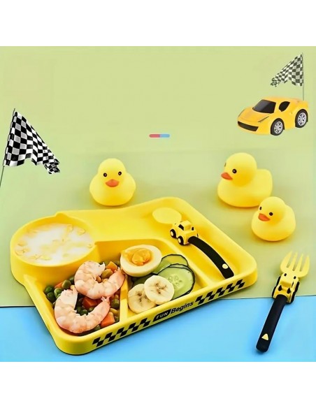 Set Piatto e Posate per Bambini a Tema Cantiere