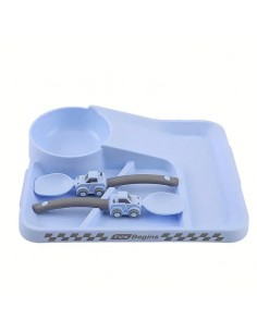 Set Piatto e Posate per Bambini a Tema Cantiere