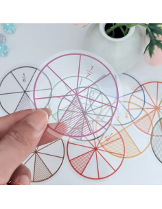Dischi trasparenti frazioni didattiche – set colorato per matematica