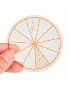 Dischi trasparenti frazioni didattiche – set colorato per matematica
