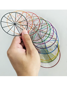 Dischi trasparenti frazioni didattiche – set colorato per matematica