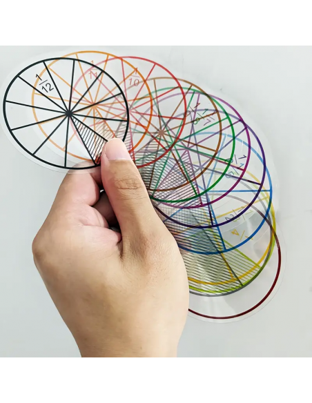 Dischi trasparenti frazioni didattiche – set colorato per matematica