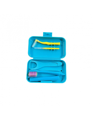 Kit igiene orale da viaggio per bambini con custodia colorata