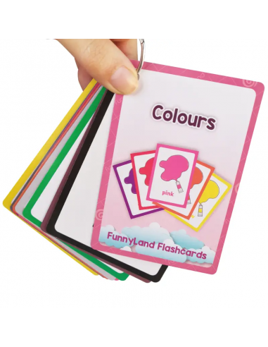 Flashcard colori e forme per bambini con anello apribile