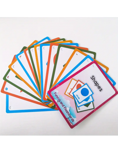 Flashcard colori e forme per bambini con anello apribile