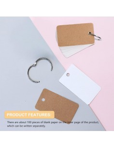 Flash card vuote con anello per attività fai da te