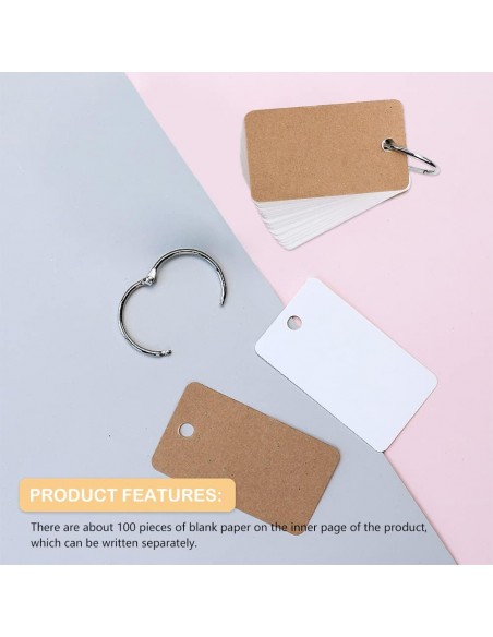 Flash card vuote con anello per attività fai da te