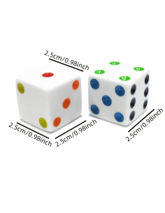 Dadi tattili e colorati per giochi educativi e inclusivi 2 pz.
