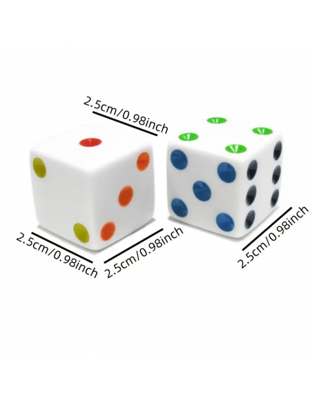 Dadi tattili e colorati per giochi educativi e inclusivi 2 pz.