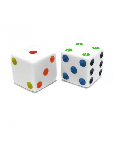 Dadi tattili e colorati per giochi educativi e inclusivi 2 pz.