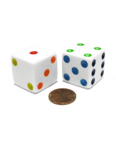 Dadi tattili e colorati per giochi educativi e inclusivi 2 pz.