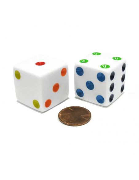 Dadi tattili e colorati per giochi educativi e inclusivi 2 pz.