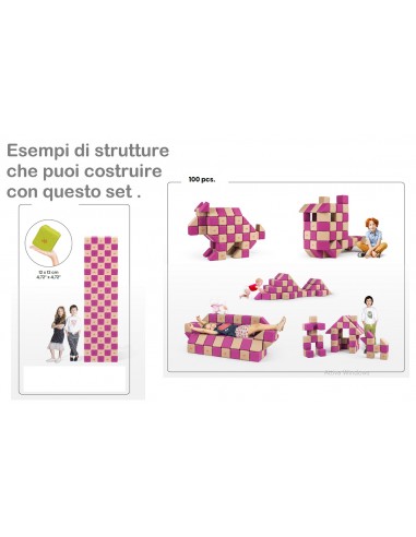 Blocchi magnetici morbidi educativi Set Creativo JollyHeap 100pz.