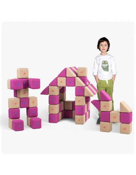 Blocchi magnetici morbidi educativi Set Creativo JollyHeap 100pz.