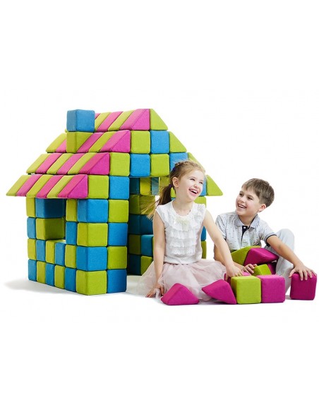 Blocchi magnetici morbidi educativi Set Creativo JollyHeap 100pz.