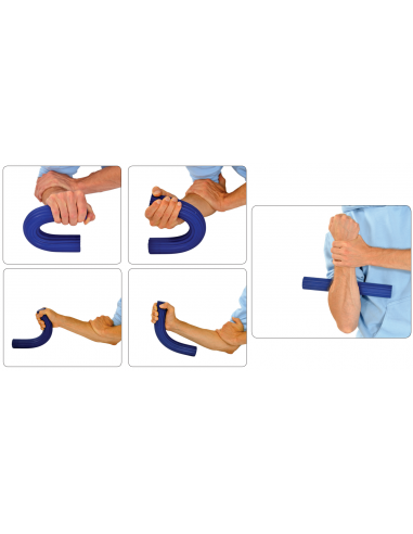 MoVeS Bar-Barra flessibile set da 4pz. per esercizi di mano, braccio e spalla